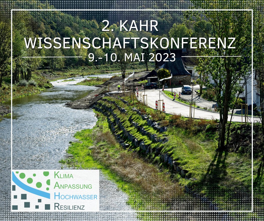 Ireus_Uni_Stgt's tweet photo. Am 09. und 10. Mai findet die 2. digitale KAHR Wissenschaftskonferenz statt. Call for Abstracts bis 10.04., Registrierung bis 08.05. Teilnahme kostenfrei. Weitere Informationen unter:  https://t.co/8G4uM6kb7x. #kahrprojekt #klimaanpassung #wiederaufbau #resilienz https://t.co/RjEwI84QmV