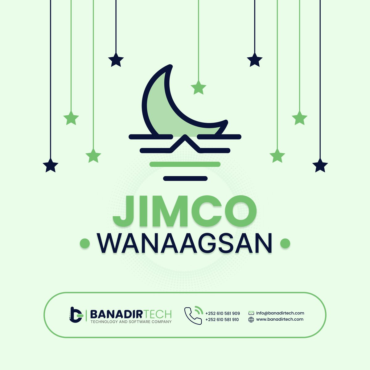 BanadirTec's tweet photo. Jimco wanaagsan
 
#jimco
#JummaMubarak 
#banadirtech https://t.co/cnDaLmjZc5
