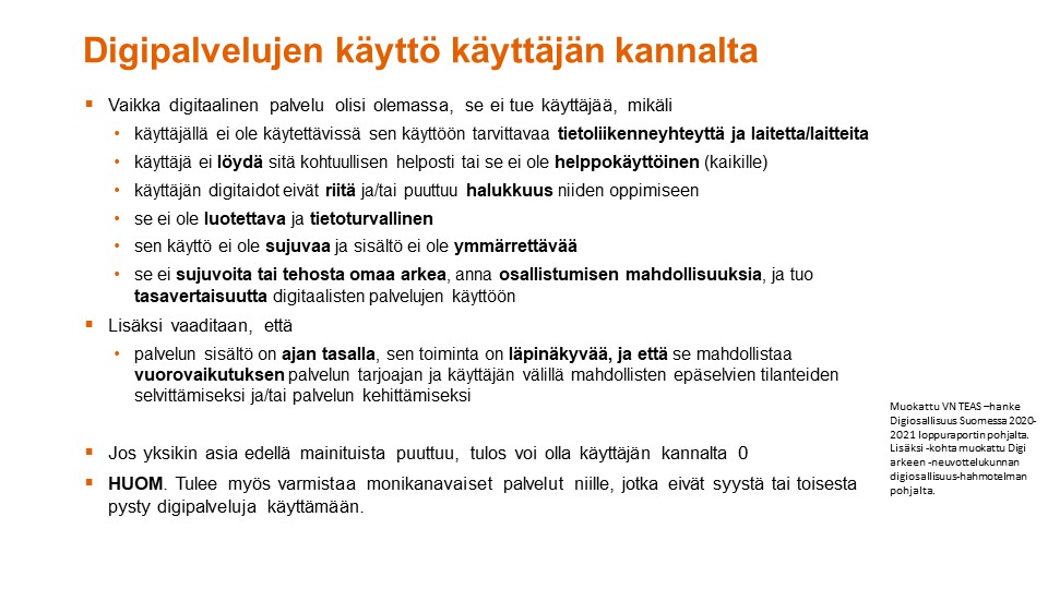 olliquu's tweet photo. Tosi hyviä pointteja digijärjestelmän käytön edellytyksistä kalvolla. Samanlaisia asioita nousi esille #Digiosallisuus Suomessa -hankkeessa ja #DigiArkeen neuvottelukunnassa. @STNDigiIN https://t.co/y4DBNm2L5h