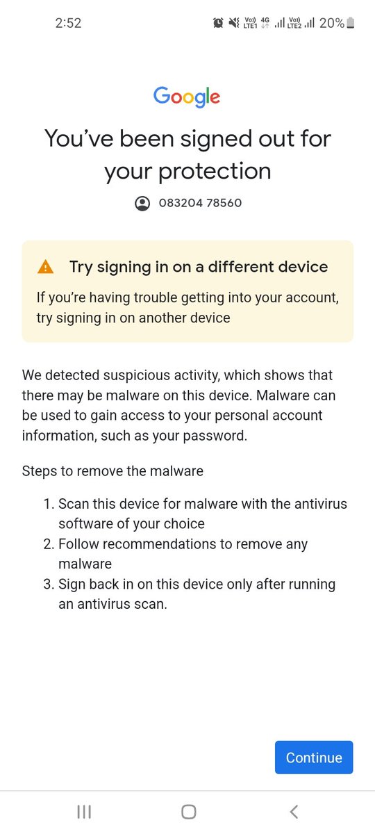 ishan_patel317's tweet photo. @yabhishekhd My Google account Automatically Removed in My Samsung A21s device any security update or software update ? Please help me 🥺 https://t.co/XxqO52OOZo