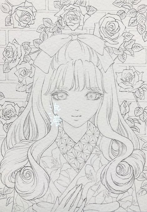 ここ数日ずっと、咳と喉の痛みに悩まされて…
家事もロクにできてませんが…

絵は描けます(๑・̑◡・̑๑) 