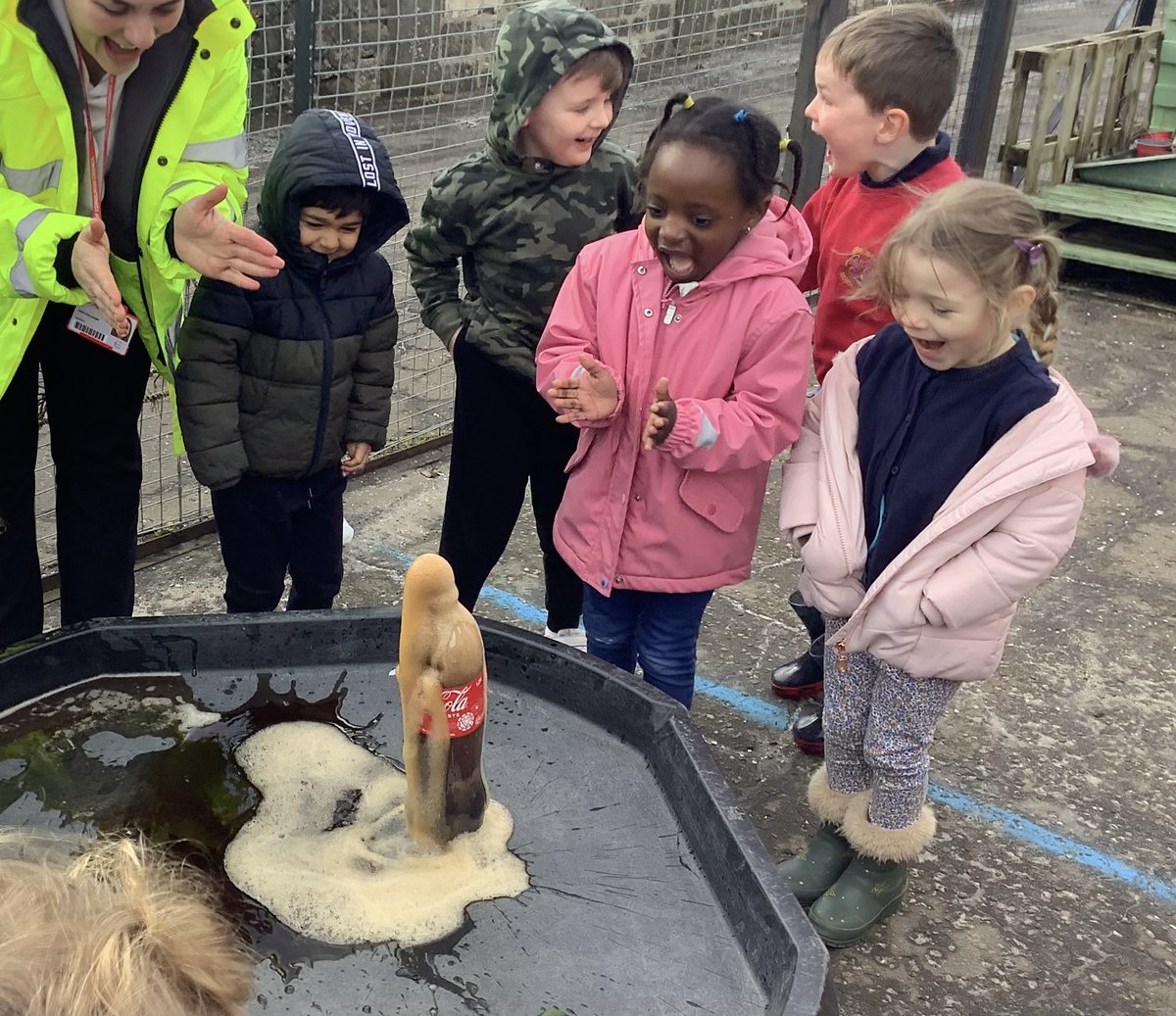 KirklistonNS's tweet photo. We had fun trying different experiments this week. Creating rain clouds, a volcano explosion and making germs scatter 🧑‍🔬🧪
@ScienceWeekUK https://t.co/lfn3k7KhWn