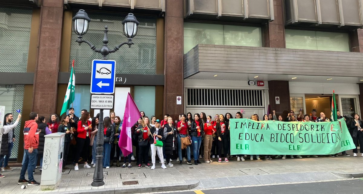 ondavasca's tweet photo. 📢‼️ Huelga indefinida en los centros #Implika de #Bilbao contra del despido colectivo a 185 trabajadores/as 

🗓️El miércoles que viene manifestación en Bilbao 
@ELAsindikatua 

🔴Konekta con #OndaVasca

https://t.co/EWYElpIdsg https://t.co/nx24tYQY2S