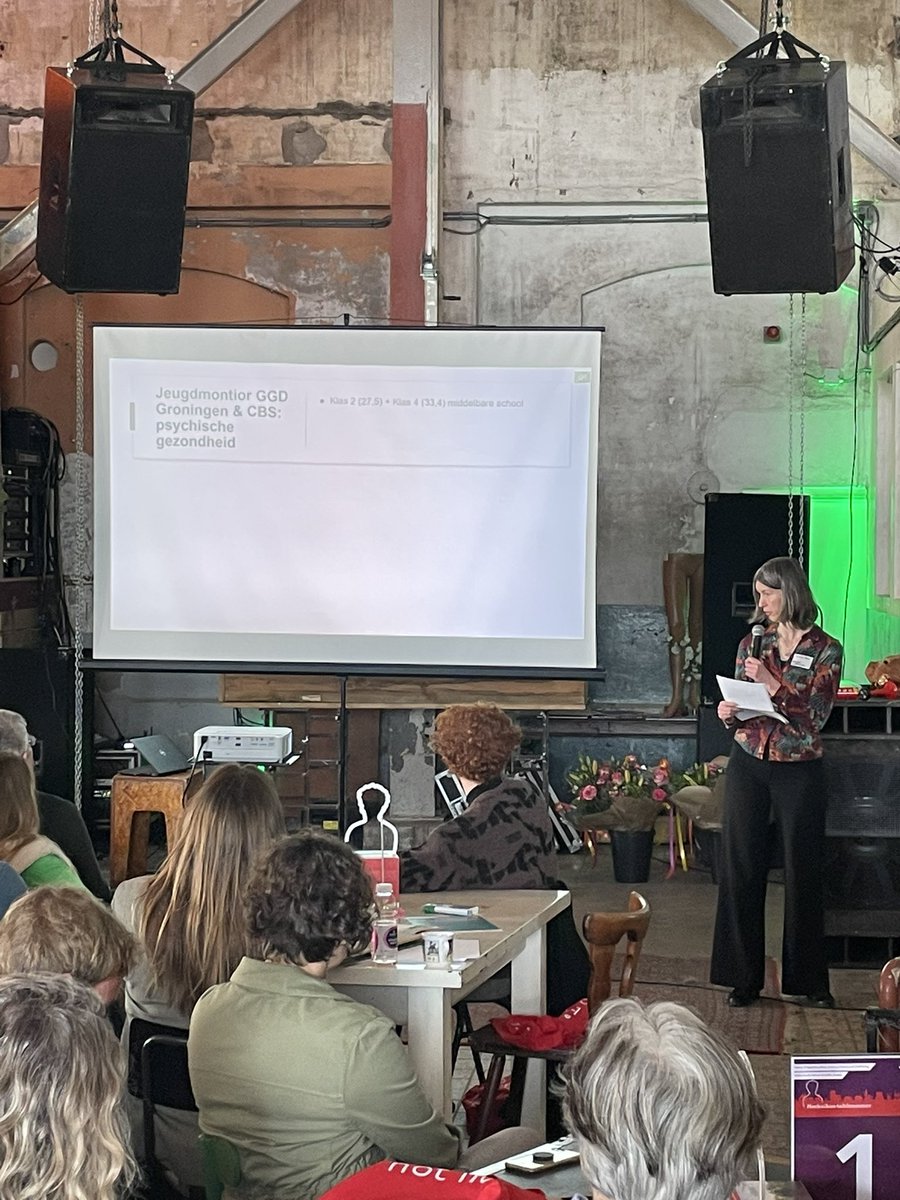 coe_sshw's tweet photo. En hoe gaat het met de jongeren in Groningen? Suzanne Kroon van de @gem_groningen presenteert locale data, oa afkomstig uit de jeugdmonitor. https://t.co/Q7NqzemCL0