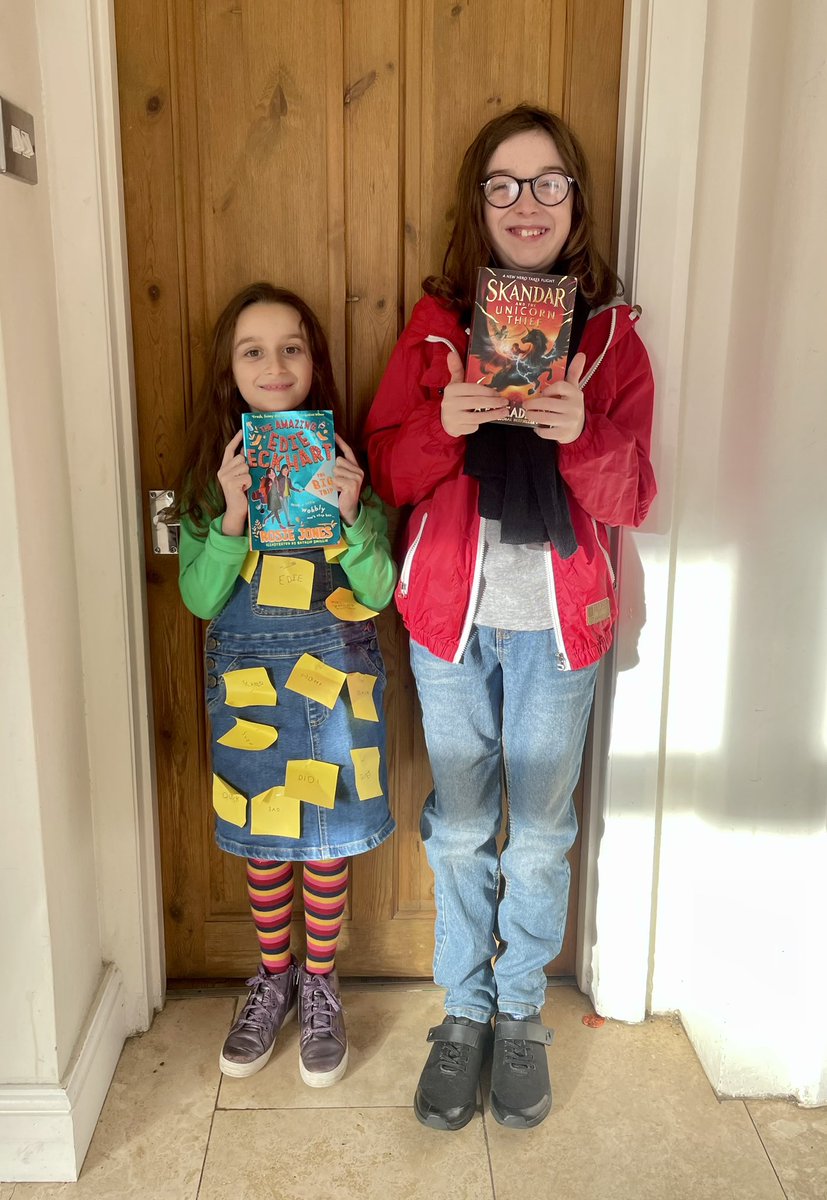 A belated #WorldBookDay2023  <a href="/YGGBrynymor1/">YsgolGymraegBrynymor</a> here we have Skandar and Edie Eckhart <a href="/annabelwriter/">A.F. Steadman</a> <a href="/josierones/">Josie</a> thanks for books that inspire these young readers
