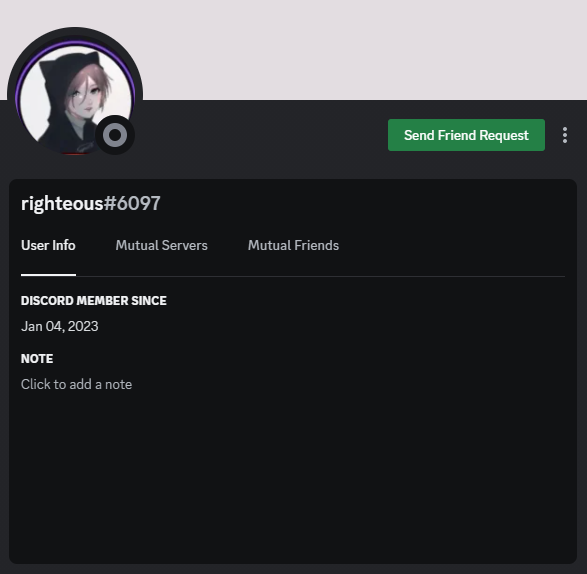 coffeesmalls's tweet image. ⚠️IMPORTANT // PLEASE RT⚠️
There is a user going around scamming people while impersonating me. If a user going by coffeeSmalls#5851 (ID:1054018367742279730) or righteous#6097 (ID:1060262845041877012) ban/report them to the server staff. It is NOT me.