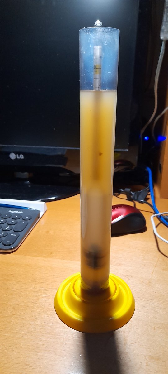 Ody6us's tweet photo. Dopo le disquisizioni cosmologiche oggi ho un problema molto più pregnante: si è fermata inaspettatamente la fermentazione dell'ultima birra e ad una densità troppo alta e fuori norma
E adesso?🤔 Imbottigliarla? 🤨Senza fare dry hopping?😤
1024 nobuono😰
#chefare
@ilconte_dantes https://t.co/Q2GUJX7ZA1