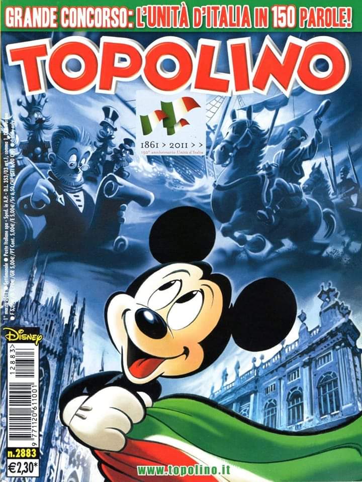 Oggi, 17 marzo 1861

Con l’approvazione della legge dal Senato e dalla Camera dei deputati del Regno di Sardegna, viene proclamata a Torino l’Unità d’Italia.

#AccaddeOggi #Papersera #Disney #fumetti #comics #storia #Italia #Italy #unitaitalia #regnoitalia #tricolore #Topolino