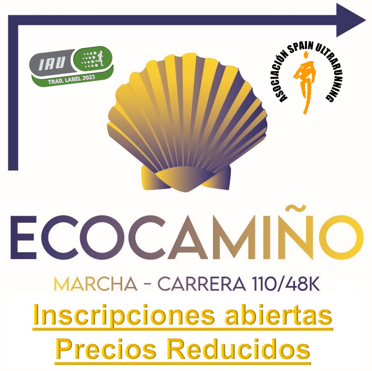 Ecocamiño 110/48K (21 y 22 OCT 2023) tiene las inscripciones abiertas a precios reducidos. Inscribete y vive una experiencia única en el Camino de Santiago gallego de otoño.
+ Info e inscripciones en: ecocamino.org