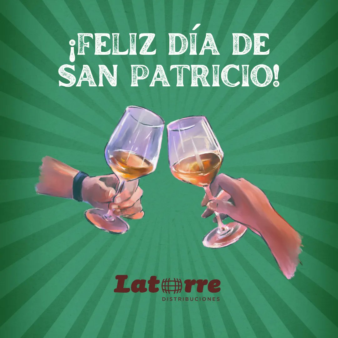 ☘️¡Feliz #SanPatricio!☘️
✅ Los clásicos Irlandeses por excelencia son tres; la Cerveza, el Whiskey y la Sidra.
💚 ¡No se me ocurre mejor manera de celebrarlo!

#DistribucionesLatorre #Jaén #HosteleríaJaén