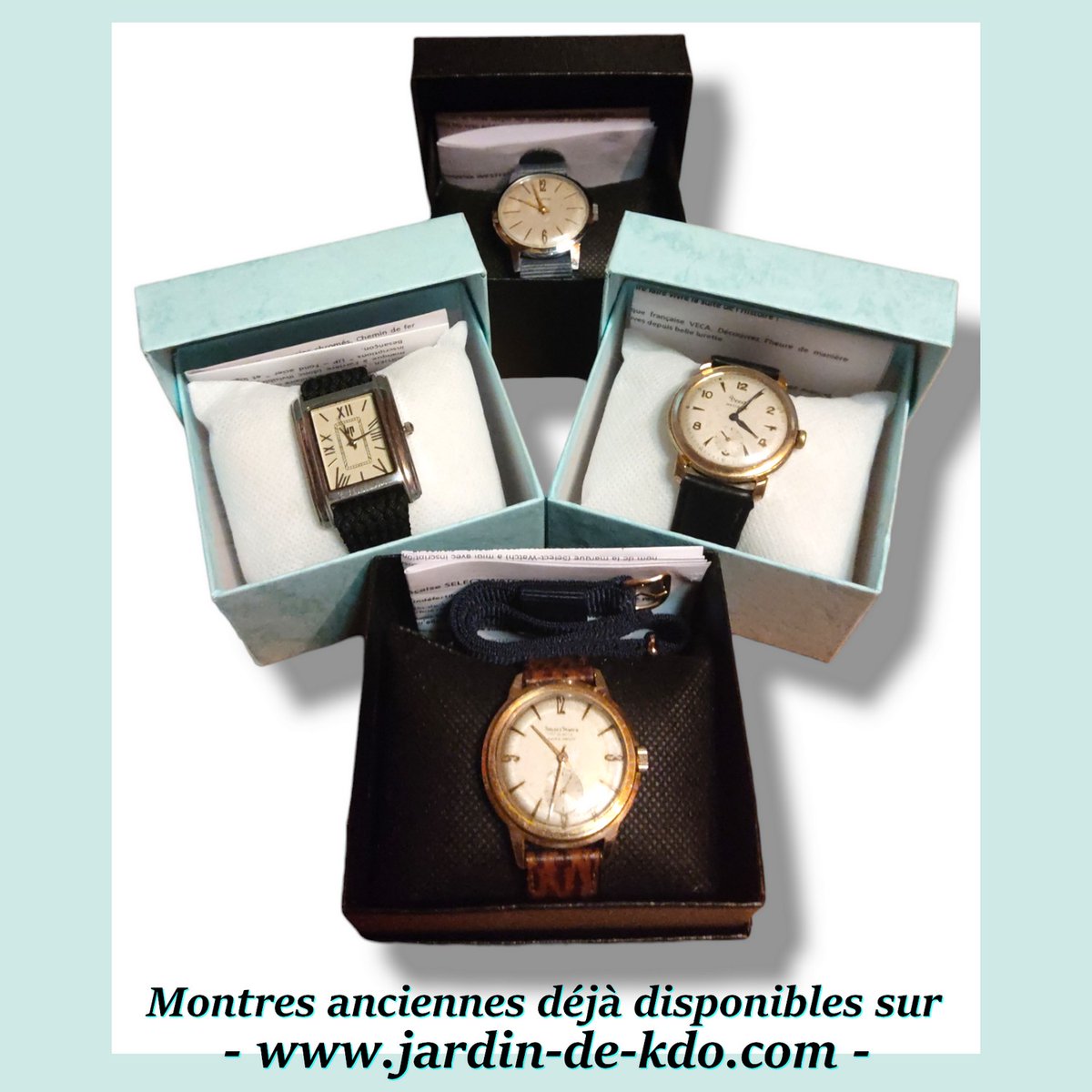 JardinKdo's tweet image. Déjà disponibles depuis plusieurs jours, retrouvez nos montres réellement vintage.
A voir sur jardin-de-kdo.com
#watches #watchcollector #watchessentials #watchesofinstagram #watchesforsale #watchesoftheday #lipwatch #montrefrancaise #montreancienne #montrevintage #oldwatch