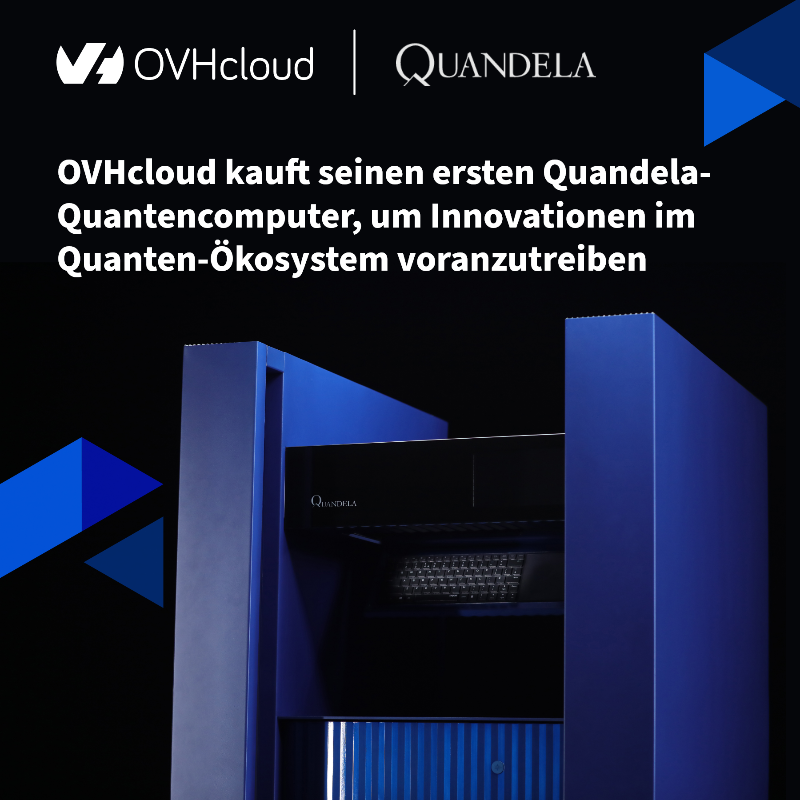 OVHcloud_DE's tweet photo. Wir sind stolz darauf, mit dem Kauf unseres ersten Quantencomputers, der von @Quandela_SAS entwickelt wurde, einen #Quantensprung nach vorne zu machen und damit eine neue Ära der Innovation, Forschung und Entwicklung einzuläuten! 🔭 #Cloud #Innovation #Quamtumcomputing