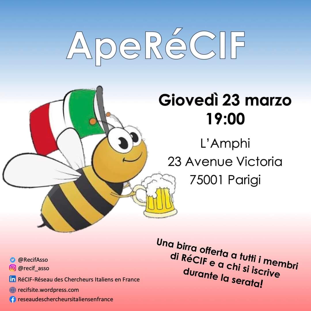 RéCIF - Réseau des Chercheurs Italiens en France tweet media