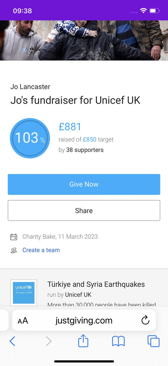 Set a £200 target originally to bake deli sourdoughs and cinnamon buns to raise money for <a href="/UNICEF/">UNICEF</a> in the earthquake areas. As ever my customers responded in the most generous way. Unbelievable support