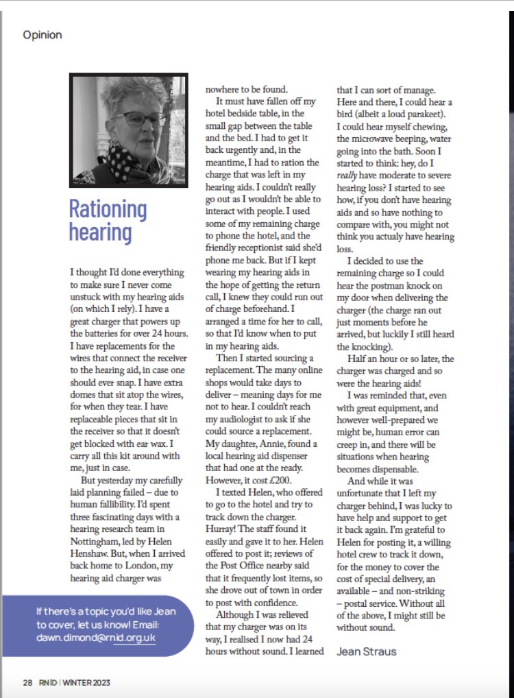 Here it is, my latest <a href="/RNID/">RNID</a> column, much ado about a very small something. With thanks to @hlh1 and <a href="/ReSoundUK/">ReSound UK</a>