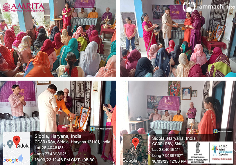 ammachilabs's tweet photo. Mar 16, 2023 - New #Amrita #Sankalp #TailoringCenter was inaugurated at #Sidola, #Faridabad, today, part of the #SANKALPproject being implemented in various parts of India in collaboration with Ministry of Skill Development and Entrepreneurship @MSDESkillIndia .
#AVSAR @AmritaEdu https://t.co/w6KCvkZomh