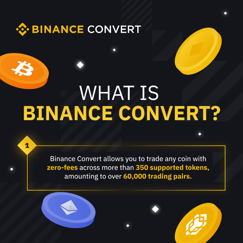 binance's tweet photo. If you're looking for a quick and easy way to swap your digital assets for other cryptos or fiat currencies, #Binance Convert is your answer.

Swipe to find out why 👉