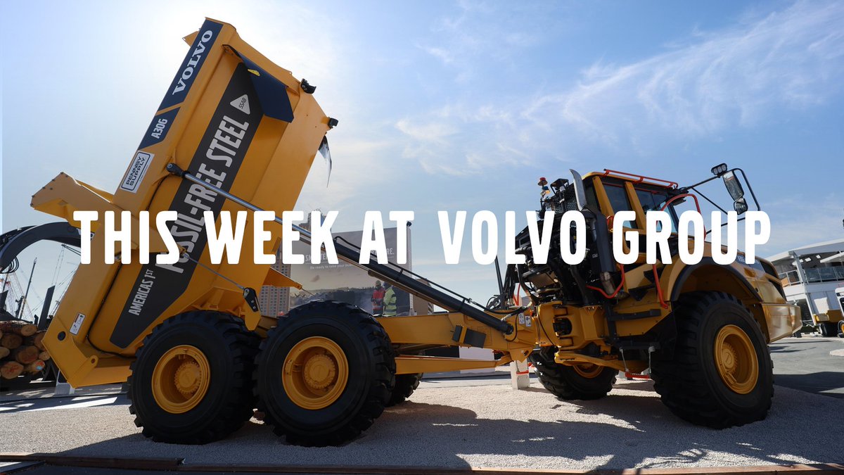 VolvoGroup's tweet photo. #VolvoGroupWeek - highlights:
➡️ @VolvoCEGlobal delivers North America’s first machine made using #FossilFreeSteel from @SSAB_AB
➡️ @VolvoTrucks delivers first heavy-duty electric truck to customer in Africa
➡️ @VolvoTrucks starts selling electric trucks in South Korea https://t.co/K57UREYT2z