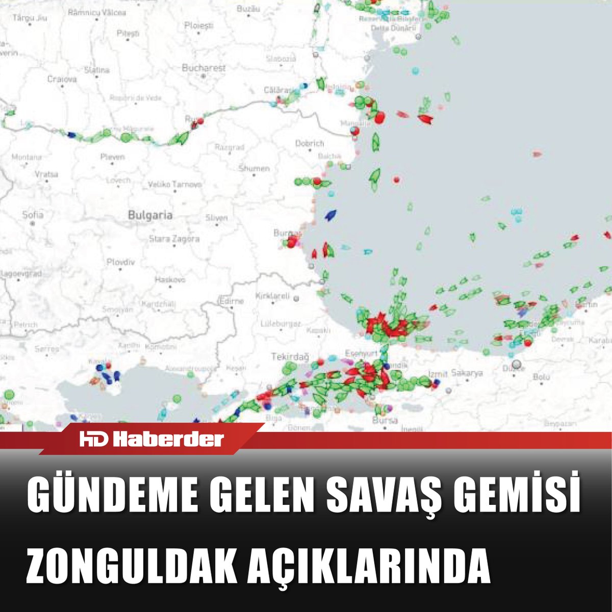 #Kahramanmaraş'ta yaşanan 7.7 ve 7.6'lık #depremlere sebebiyet verdiği iddialarıyla #sosyalmedya da #gündem olan #ABD'ye ait #USSNitze #savaşgemisi, #Zonguldak-#Ereğli açıklarına #demir attı.