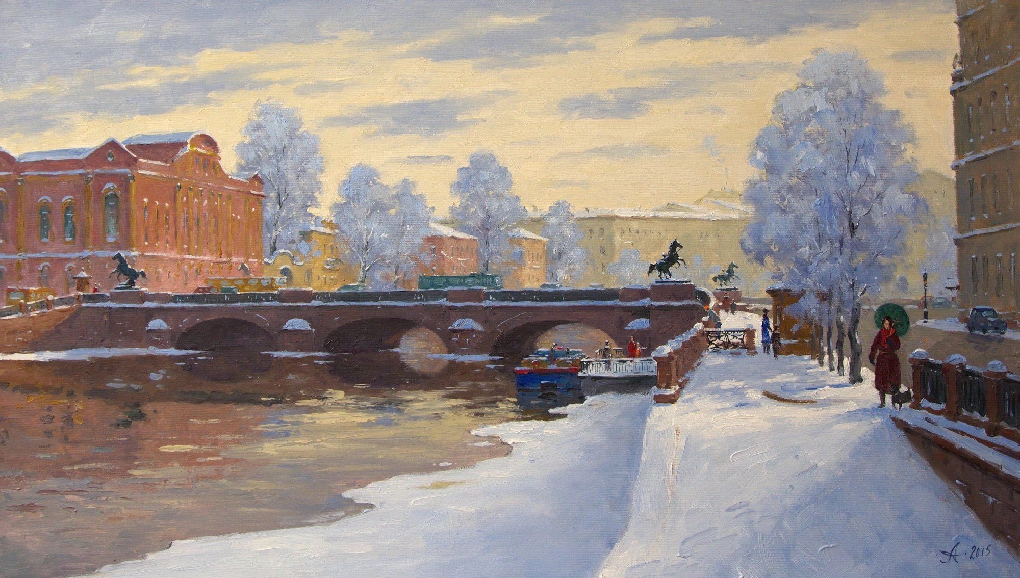 Картины Санкт-Петербург зима Александр Александровский