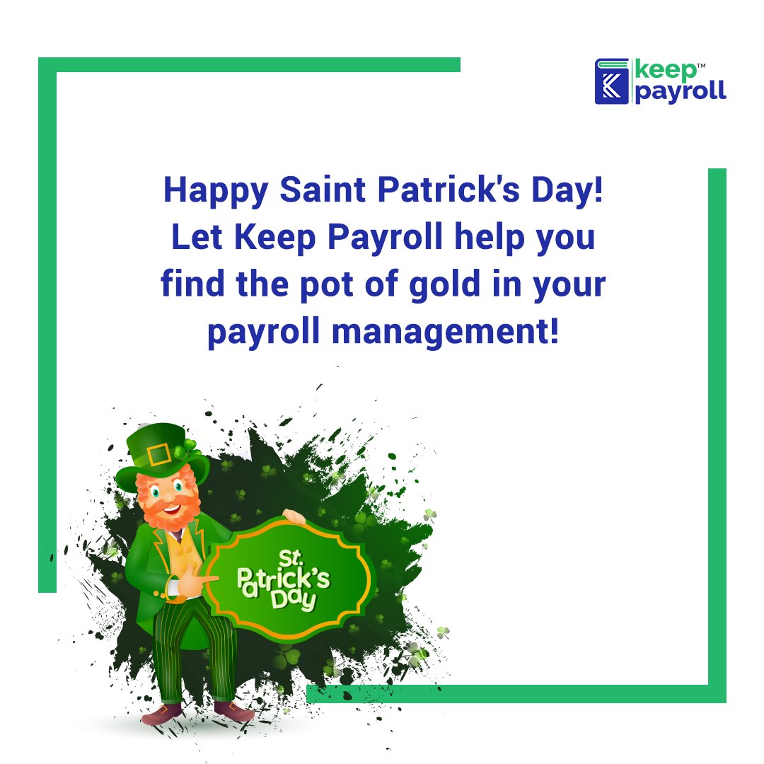 Keep Payroll wishes you a Happy Saint Patrick’s Day! May you find peace, love, and success.

#keeppayroll #savings #savingmoney #emergencyfund  #patricksday🍀🍀 #usa #happypatricksday #celebrationday #stpatricksday