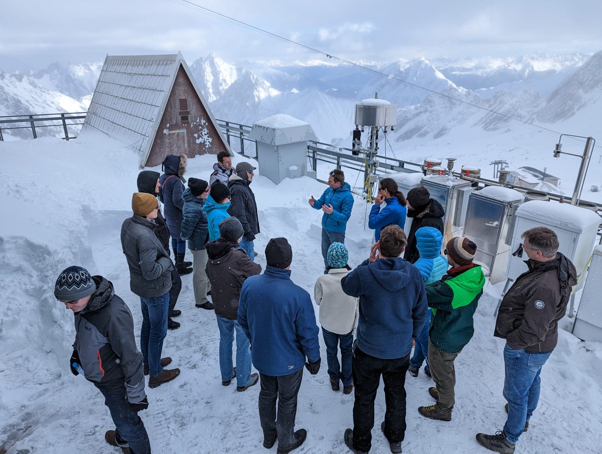 SebastianBley1's tweet photo. To be a bit closer to the #Aeolus satellite, the Aeolus DISC Team met for a working meeting at #Schneefernerhaus on the #Zugspitze to discuss about the present and to prepare for the future of the mission. @esa_aeolus https://t.co/tmFGQ14Y8L