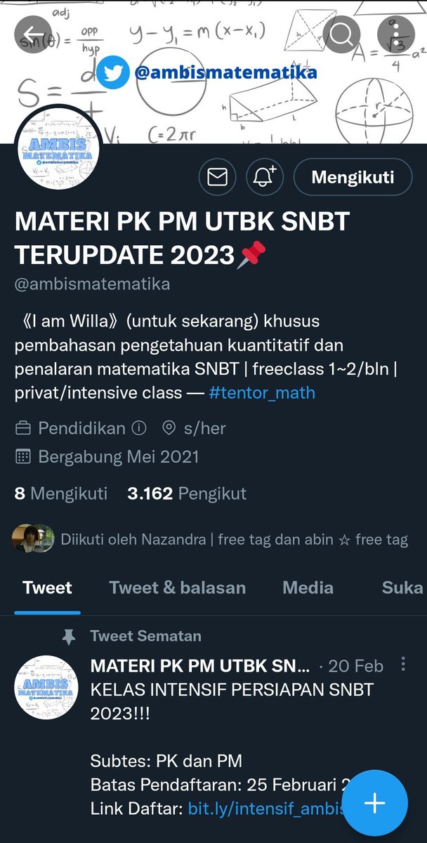 Inifaraah's tweet photo. @ambismatematika Mauu https://t.co/HM8BXO9EAU