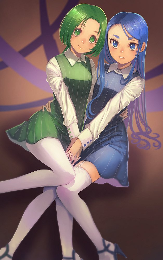北条響 ,南野奏 「#女の子二人のイラストを貼る見た人もやるひびかな と こまかれ 」|JJ(獅子つつし)のイラスト