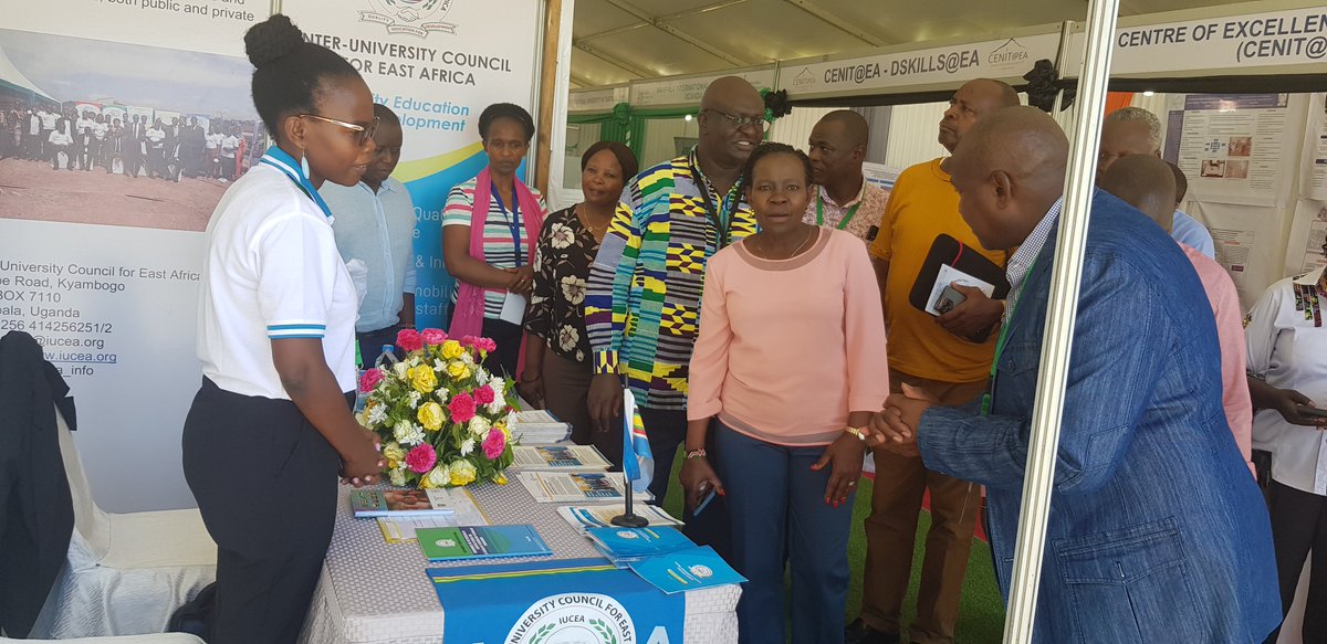 iucea_info's tweet photo. Dr. Esther Thaara Muoria @Muoria_Dr visited the IUCEA booth this afternoon at the ongoing #APPPF. She appreciated IUCEA's coordination role of the @EASTRIPSTI and other efforts to enhance the quality of #HigherEducation in the region. https://t.co/QLwlF1zEyH