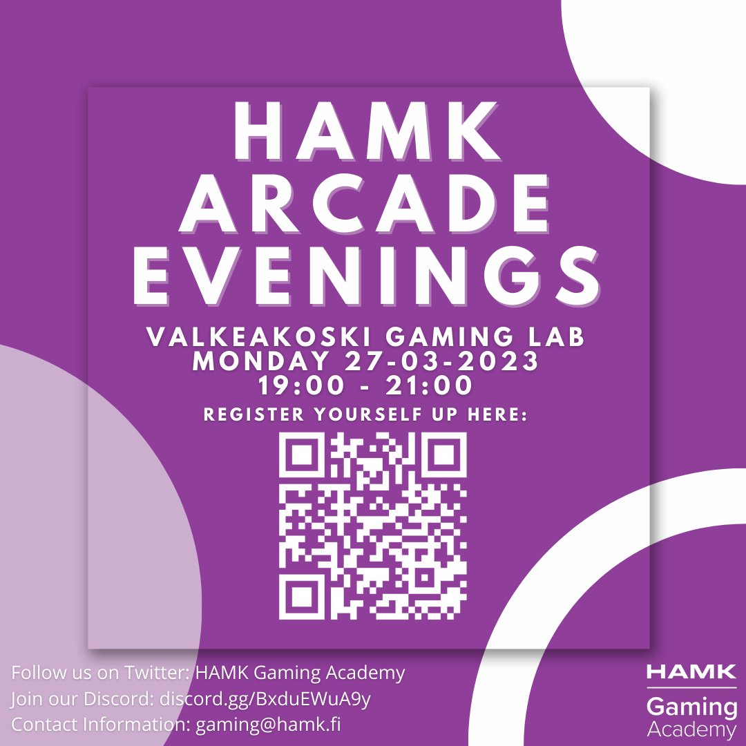 Starting the 27th of March we will be organizing bi-weekly get togethers for students to train their skills in video games or to find friends with close interests.

Register by scanning the QR code or by clicking this link:
forms.gle/ntsZc1i4p9hGRf…

Registration is not mandatory.