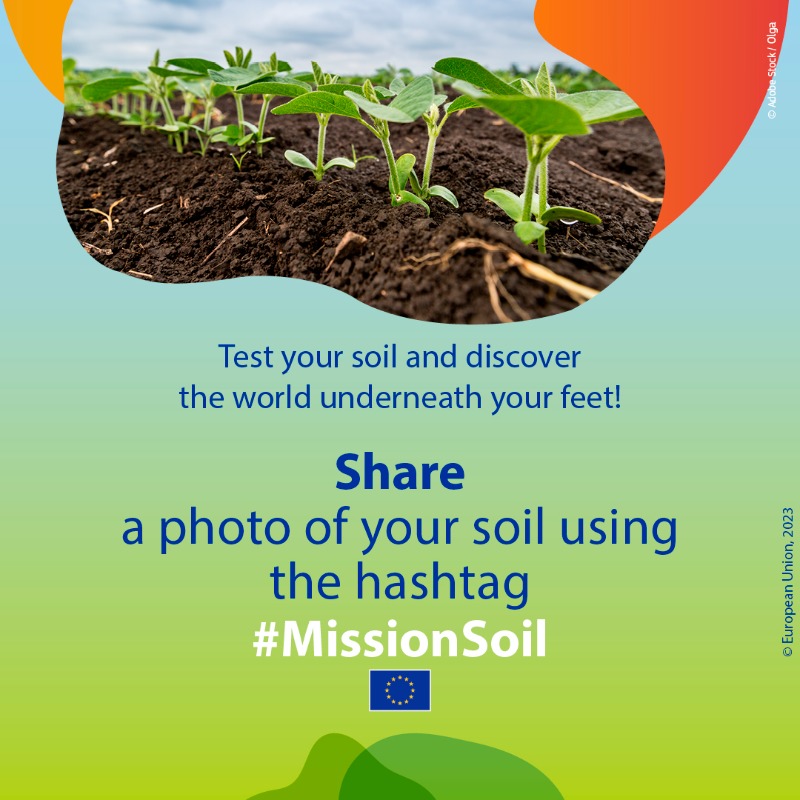 HorizonEU's tweet photo. Ever wondered what’s hiding underneath your feet? 👣

Take a garden spade &amp; test your #soil! 🔍

🇪🇺 Research &amp; innovation projects, like @SoilCare_eu, promote good practices to improve soil health in line with the #MissionSoil objectives.

Learn more! 👇

#EUMissions #HorizonEU