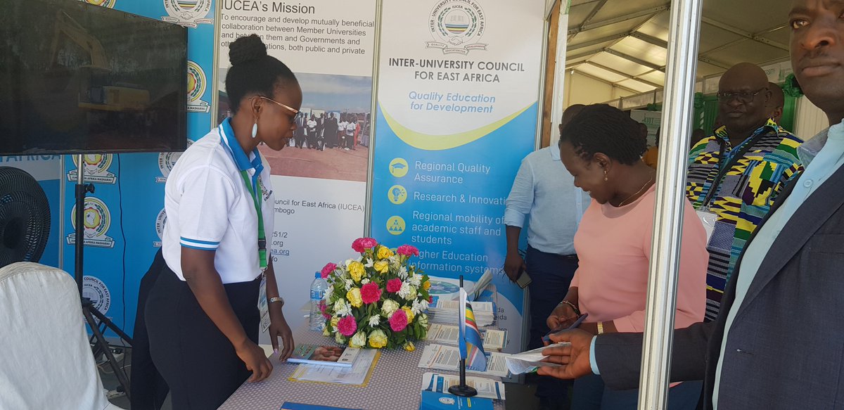 iucea_info's tweet photo. Dr. Esther Thaara Muoria @Muoria_Dr visited the IUCEA booth this afternoon at the ongoing #APPPF. She appreciated IUCEA's coordination role of the @EASTRIPSTI and other efforts to enhance the quality of #HigherEducation in the region. https://t.co/QLwlF1zEyH