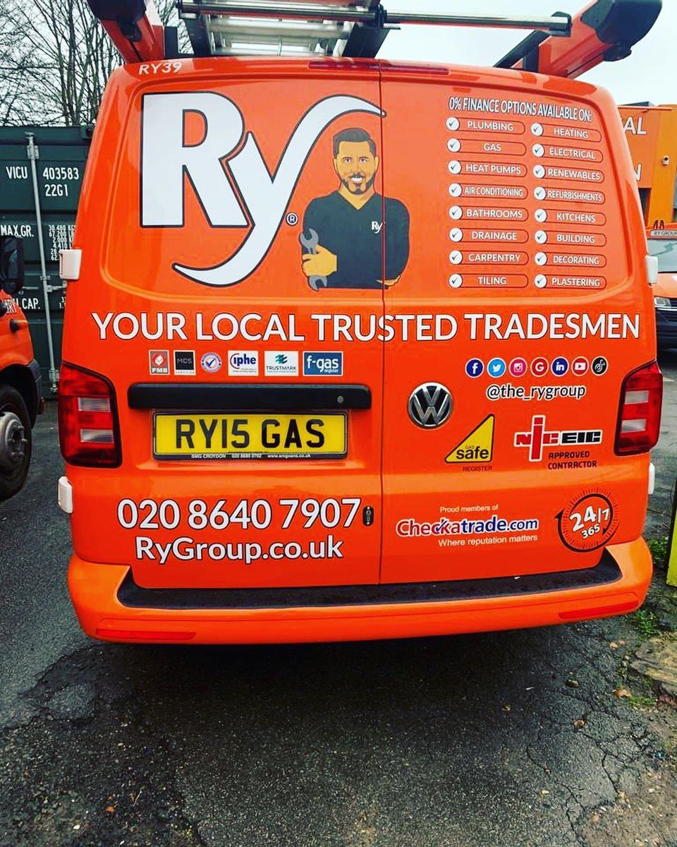 The_RyGroup's tweet photo. Van Number #39 has its new personalised number plate fitted. #Plumbing #Heating #Electrical #Gas #Drainage #Building #Renewables #HeatPumps #HandyMan #Decorating #Painting #Tiling #Kitchens #Bathrooms #Carpentry #Ry #RyGroup #RyGas #RySparks #RyBuild 🚚🍊 https://t.co/0f7lmWwsCO