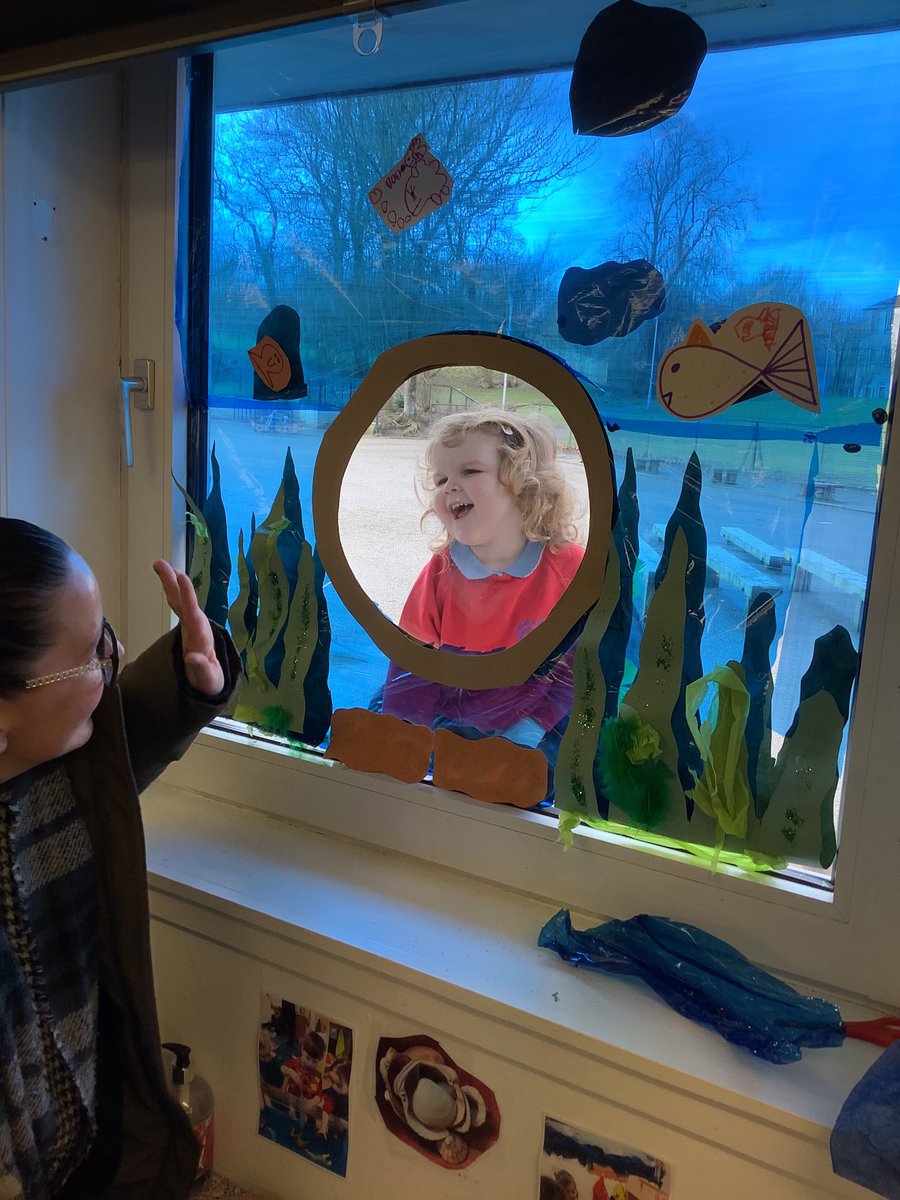 ForehillELC's tweet photo. ‘Looking through the window hole and we seen our friends’! 
What will you see beyond the peep hole? https://t.co/xIixSrBqNj