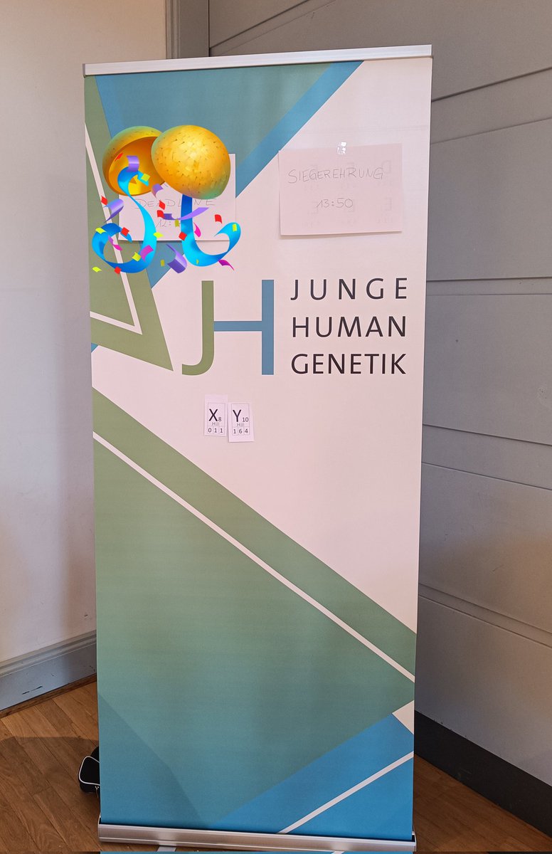 Meet me for a chat at the @juhumgen booth now! Hand in your quiz until 12:45, tell me about your science or ask about the work of the Junge Humangenetik!
#GfH2023