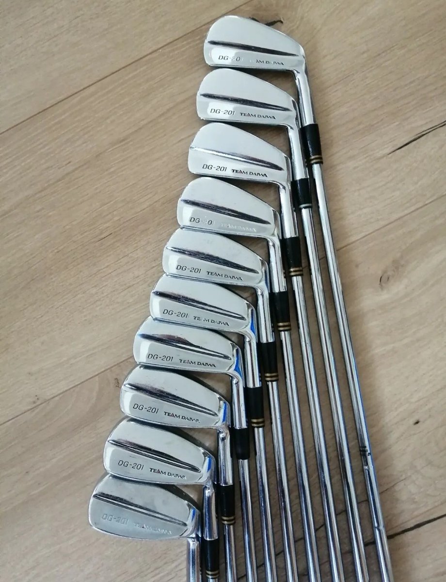 stewartfranks's tweet photo. Awesome set of Daiwa DG 201 blades for sale, 1 to 10 iron. Yes, that's 10 irons! Great condition. Rifle 6.0 shafts except the 1 iron R300U and 7 iron S300U. 500 Eur. Location, Germany https://t.co/EAQSZLsjkh