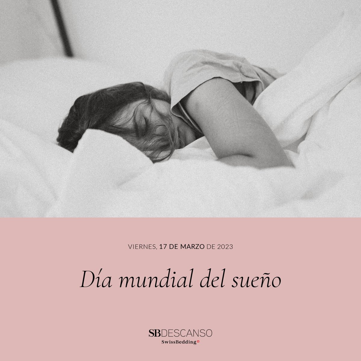 SBdescanso's tweet photo. Hoy es el #DíaMundialdelSueño y desde #SBDescanso nos sumamos a este día
El lema es "El sueño es esencial para la #salud".

Con motivo de este día aprovecha la promoción de nuestro modelo Suiza Interlaken con un 50% de descuento en la web de @elcorteingles ¡Hasta el 20 de marzo! https://t.co/qsr1WJa1DH