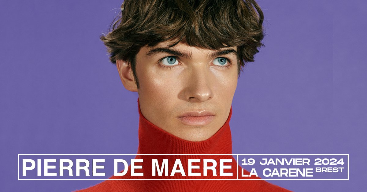 𝗔𝗡𝗡𝗢𝗡𝗖𝗘 | 📍En janvier 2024, rendez-vous à <a href="/LaCarene/">La Carène</a> #Brest  avec la nouvelle sensation venue de Belgique, <a href="/iamdonmcqueen/">Pierre de Maere</a> , révélation masculine aux 38e Victoires de la Musique, et dont le premier album "Regarde-moi" est sorti en début d'année ! 🎟️: regie-scene.com/events/event/p…