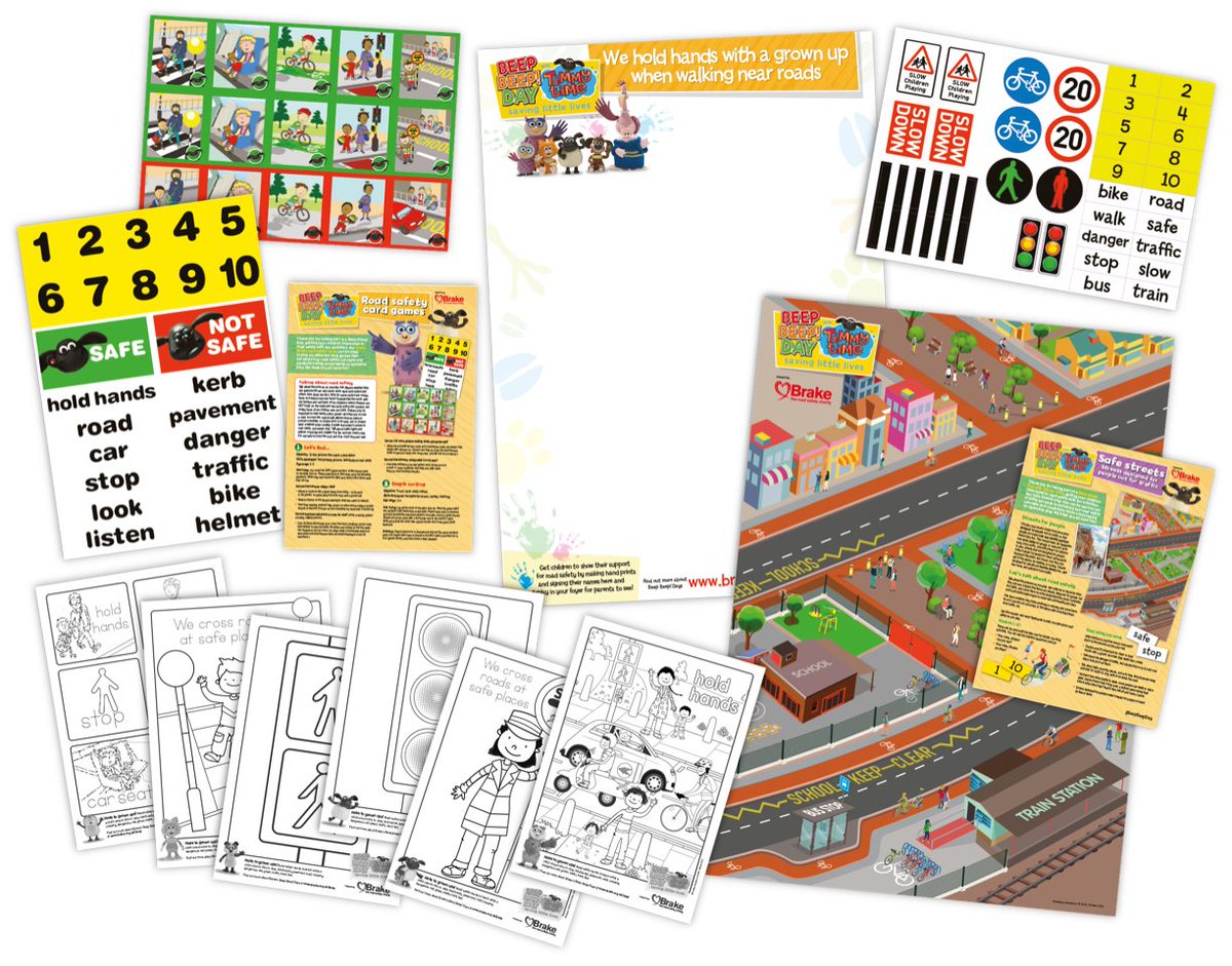 Enhance your Beep Beep! Day at pre-school or nursery by buying one of our teaching resources bumper packs for £28.20 (includes vat and postage). Each bumper pack contains:

Road safety cards
Road safety play mat
Hand print poster 
Colouring sheets

ow.ly/roOk50NjMWF