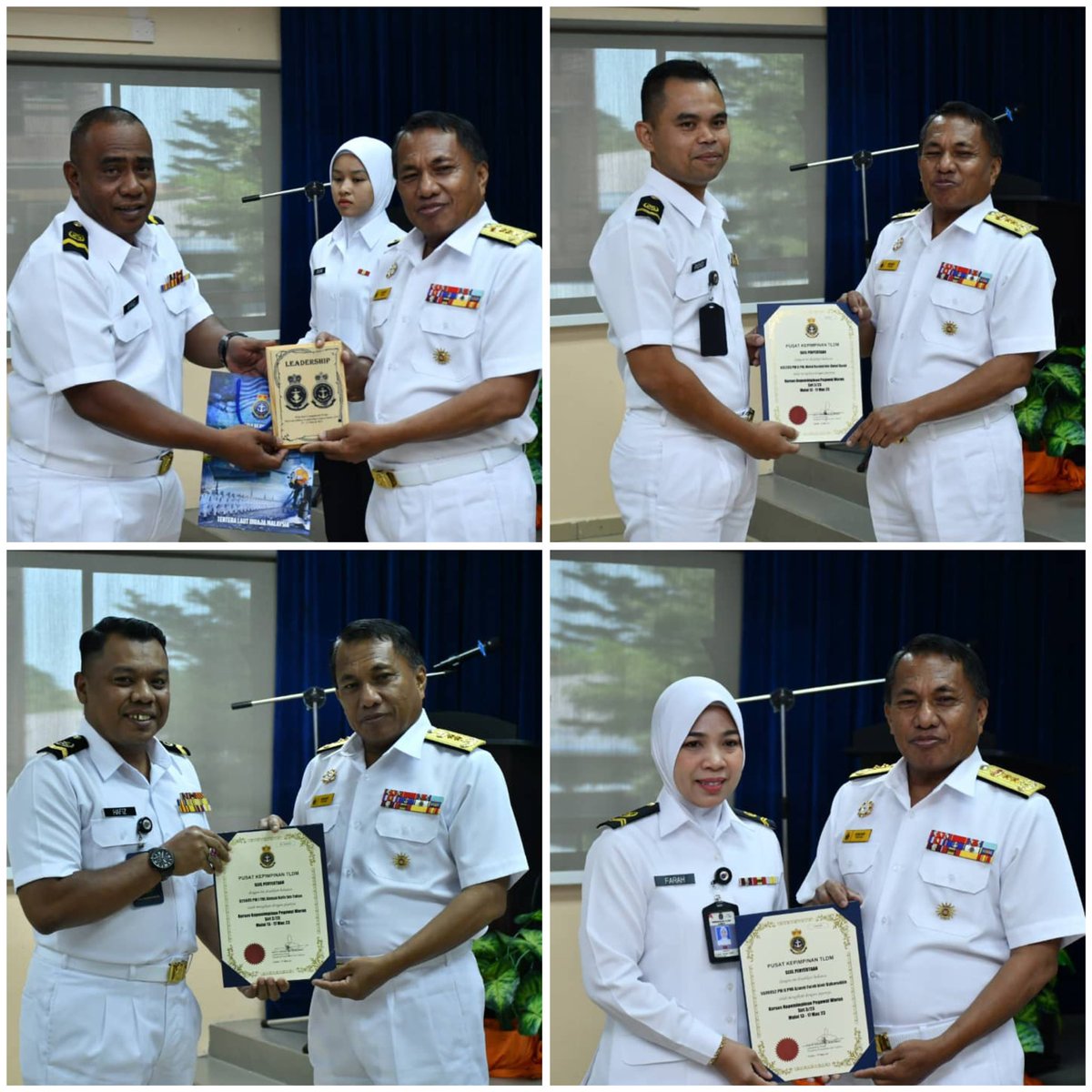 PK_TLDM's tweet photo. “True leaders don’t create followers. They create more leaders.”
Majlis Penutup Kursus Kepemimpinan Pegawai Waran Siri 3/23 telah disempurnakan oleh YBhg Panglima Pendidikan dan Latihan TLDM.
#KepimpinanBerintegriti
#LeadershipCenter https://t.co/X3xKAcsnIK