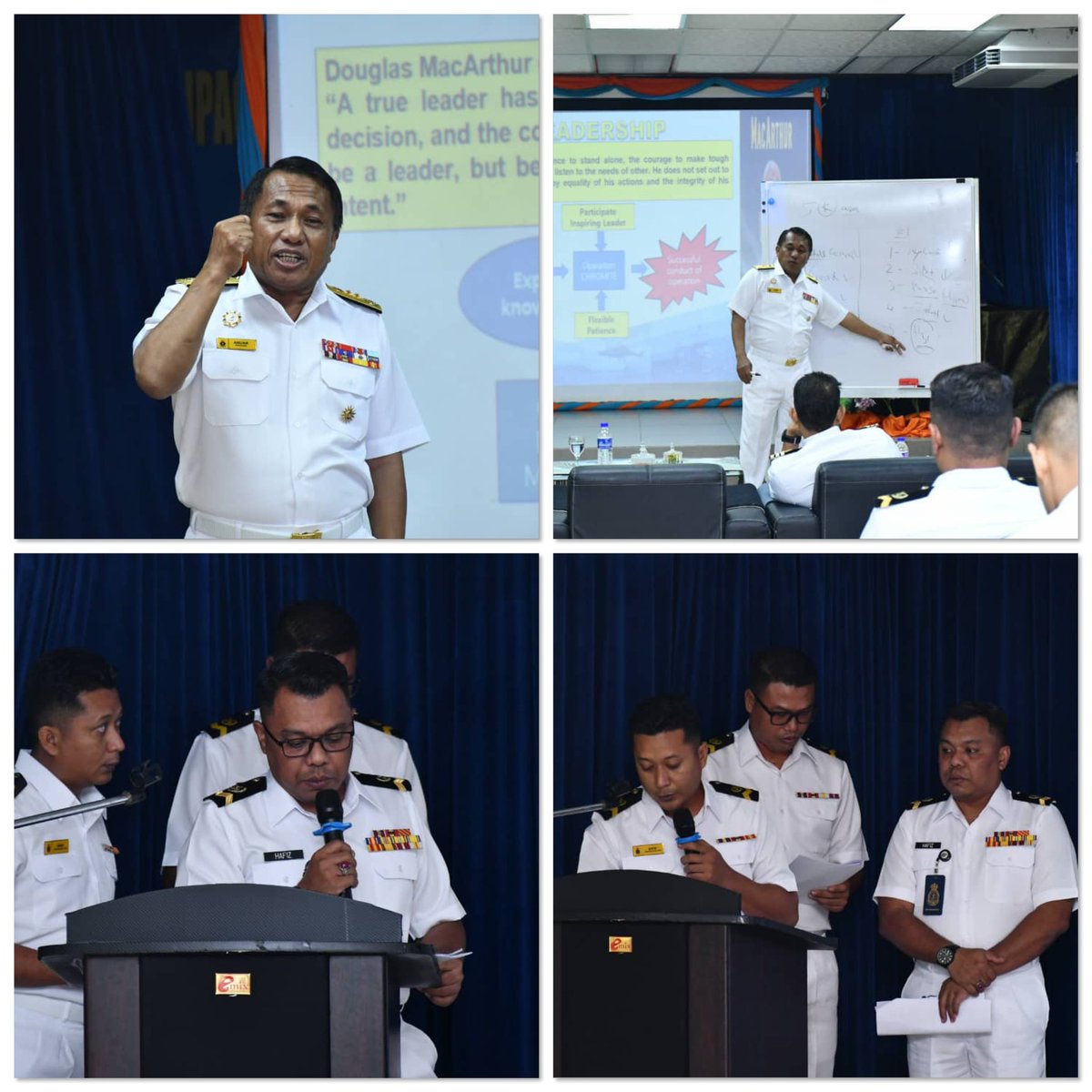 PK_TLDM's tweet photo. “True leaders don’t create followers. They create more leaders.”
Majlis Penutup Kursus Kepemimpinan Pegawai Waran Siri 3/23 telah disempurnakan oleh YBhg Panglima Pendidikan dan Latihan TLDM.
#KepimpinanBerintegriti
#LeadershipCenter https://t.co/X3xKAcsnIK