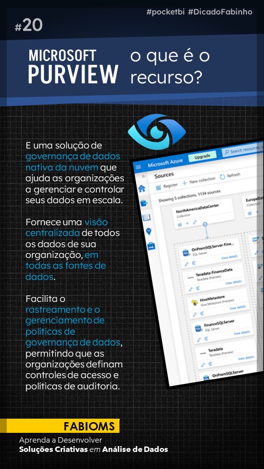 fabioms_br's tweet image. O que é o recurso Microsoft Purview?

😉 Gostou do conteúdo? Inscreva-se também no canal:
fabioms.com.br/?url=youtube-s…

#microsoft #dataplataform #dataanalyst #sqlserver #azure #sql #database #pocketbi #dailypost #DicaDoFabinho