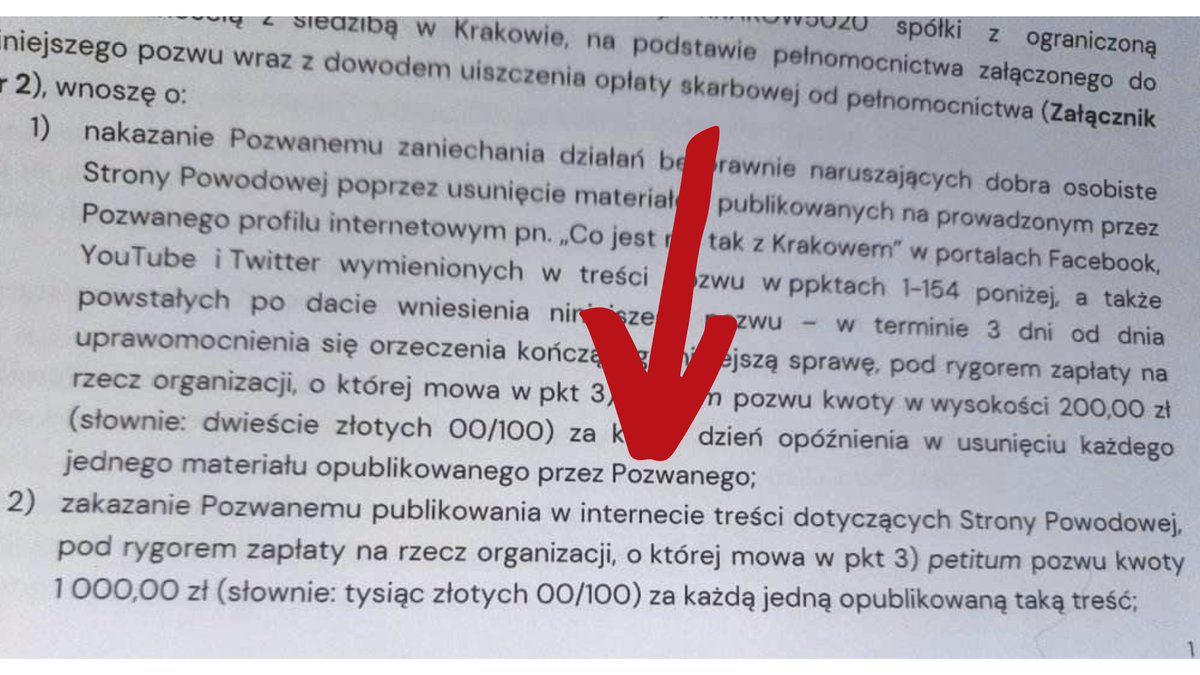 Tomasz Borejza (@tomaszborejza) on Twitter photo Spółka miejska <a href="/krakow5020/">Kraków5020</a>, która jest wydawcą DRUGIEJ urzędowej telewizji miasta, chce zastosować cenzurę prewencyjną wobec blogera <a href="/cojestnietakzkr/">Mateusz Jaśko</a>. Domaga się, by ten musiał płacić 1000 zł za każdy post o niej. Moim zdaniem totalna kompromitacja. Komuś się chyba marzy PRL-BIS. Spółka miejska <a href="/krakow5020/">Kraków5020</a>, która jest wydawcą DRUGIEJ urzędowej telewizji miasta, chce zastosować cenzurę prewencyjną wobec blogera <a href="/cojestnietakzkr/">Mateusz Jaśko</a>. Domaga się, by ten musiał płacić 1000 zł za każdy post o niej. Moim zdaniem totalna kompromitacja. Komuś się chyba marzy PRL-BIS.