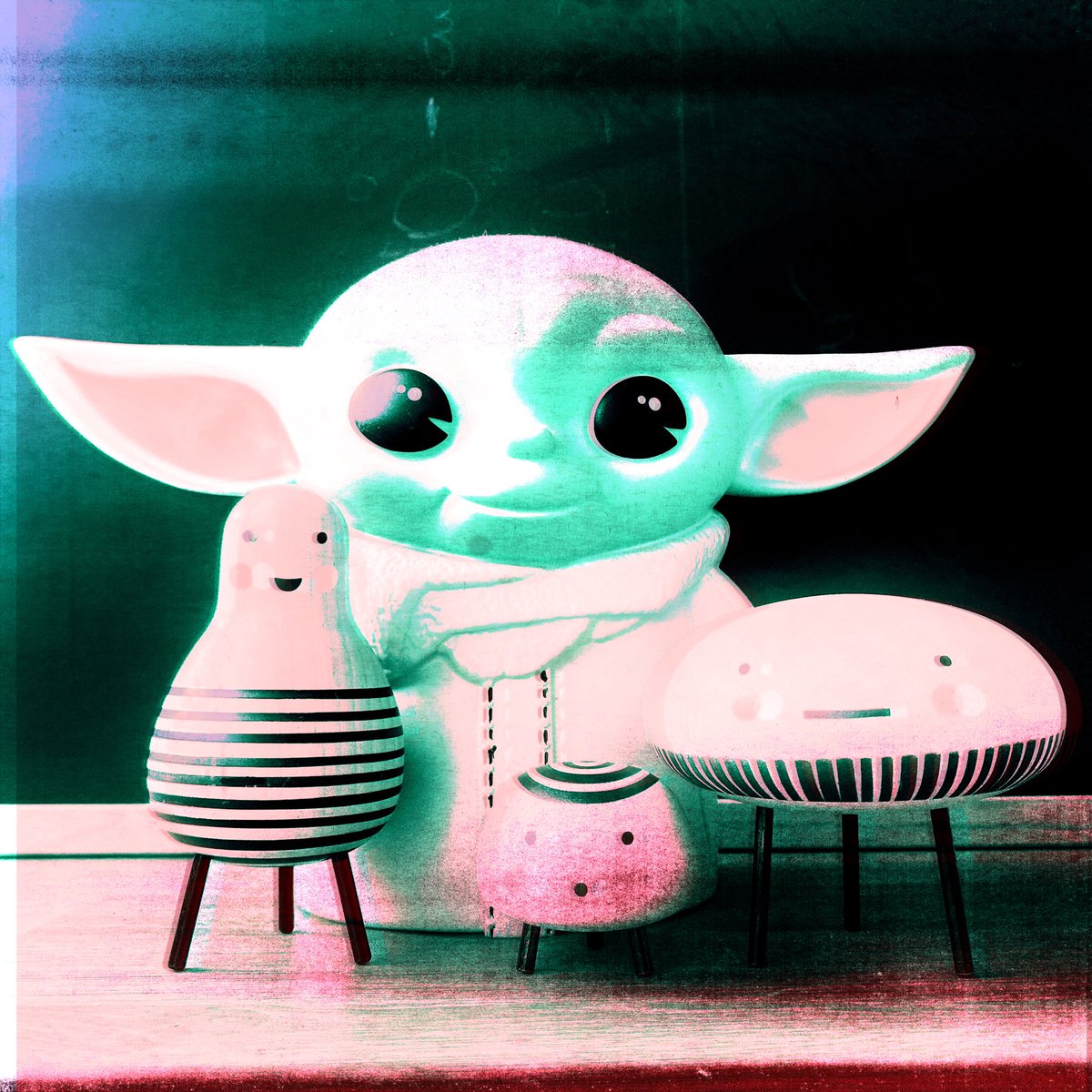 cryptoartxpress's tweet photo. 53/999 #dvärgtall #IKEA #Hipstamatic #Grogu #Carlson #LaserCMYK https://t.co/PtYw7kFF4V