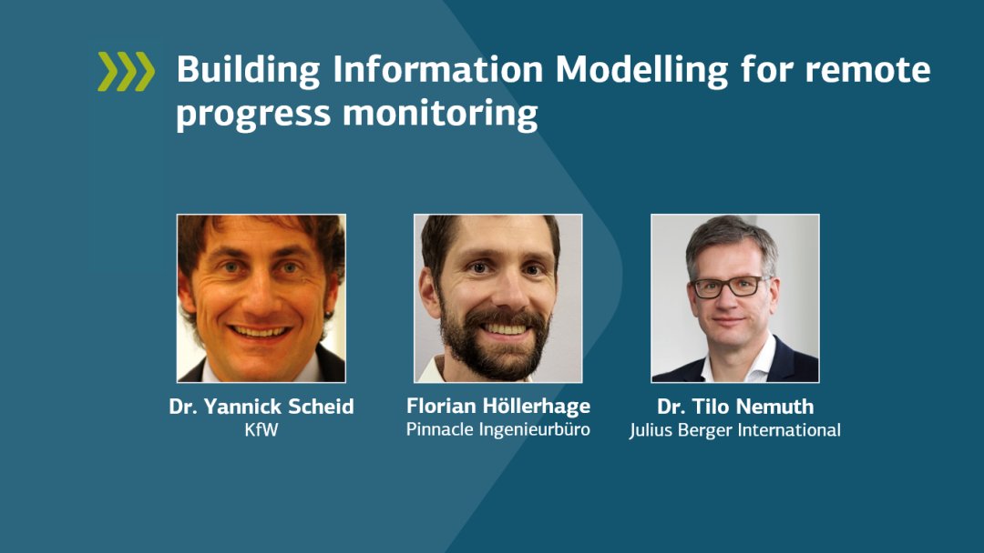 #RMMV4Dev

How #BuildingInformationModelling can significantly support construction projects remotely was presented during the RMMV conference of @KfW_FZ and @BMZ_Bund 👉 kfw-entwicklungsbank.de/Service/RMMV-c…
