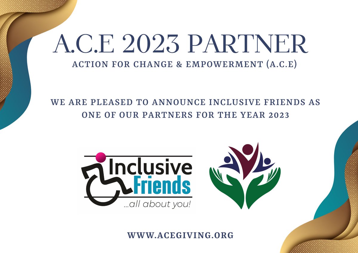 ace_giving's tweet photo. @inclusivefrnds  advocates for the mainstreaming of disability programs at all stages in Nigeria.

This partnership will benefit physically challenged Nigerians, and we believe we will continue to make a difference in the lives of others. https://t.co/M4m1i7lEAL