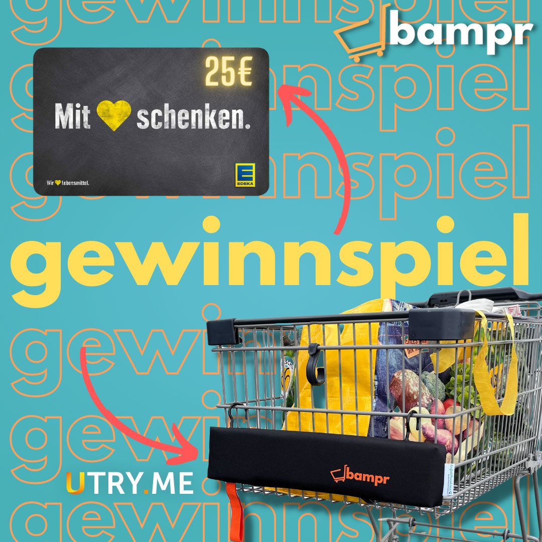 Utry_me's tweet photo. ★ Gewinnspiel ★
Bampr + 25 € Edeka-Einkaufsgutschein gewinnen.
Der #Bampr ist das Schutzpolster fürs Auto. Einfach vor dem Einkaufen an den Einkaufswagen hängen & euer Auto vor Kratzern & Dellen schützen🚗🛡️🛒
Bedingungen ➡️ Facebook & Instagram
#utryme #probiermarkt https://t.co/hKBPhek9bV