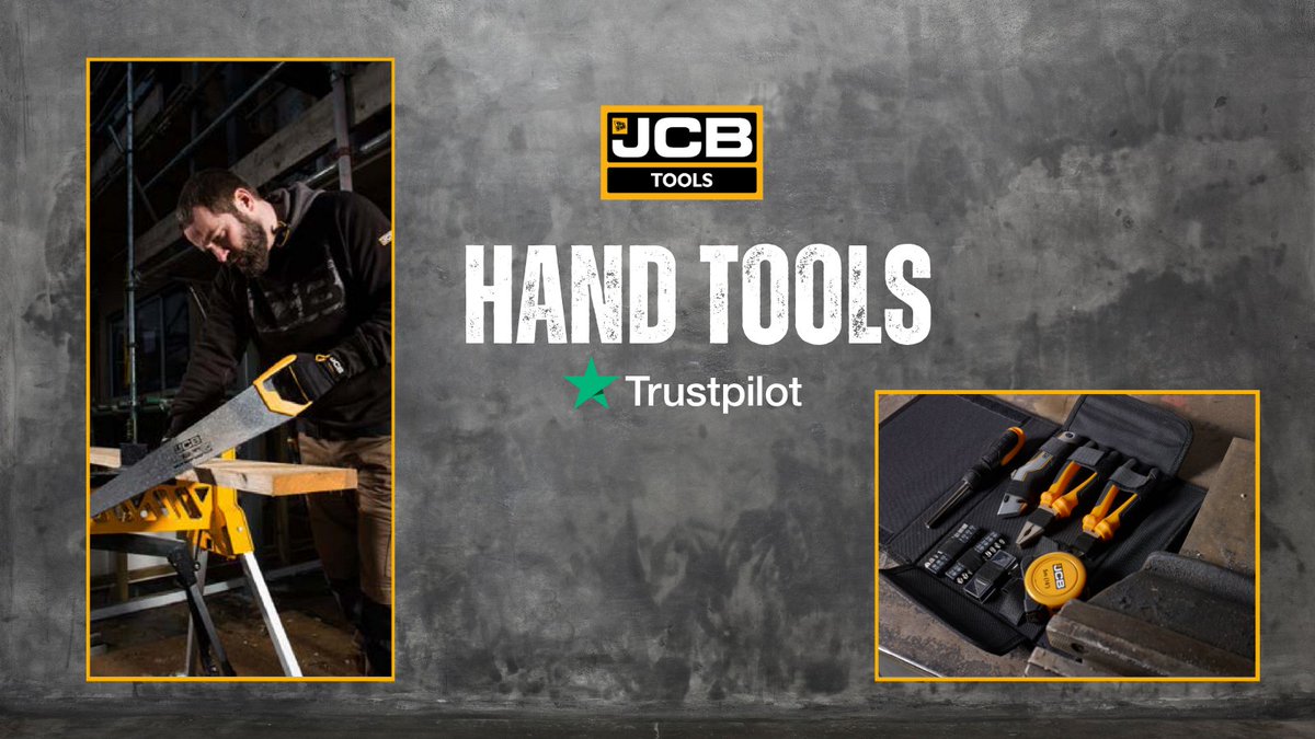 JCBtools's tweet photo. Tap! Bang! Wrench! Grip! Saw! 🪚
🎶 The sounds of your hand tools hard at work! 

JCB hand tools provide quality and performance for those tasks needing a more hands-on approach.

Have you seen the range yet? 👀

#handtools #tools #handtools #handtoolset #jcb #jcbtools https://t.co/ssWKWjEU16