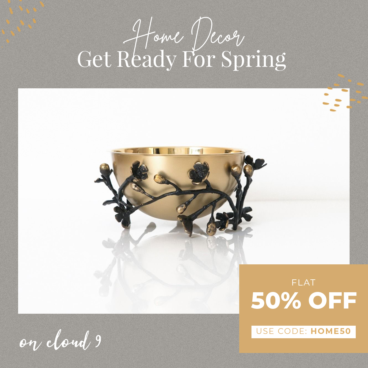 Our glam home decor pieces are on sale.

Flat 50% off on home decor.

Use code: HOME50
.
.
.
.
#sale #glamsale #homedecor #oncloud9shoppe #candleholders #decor #glam #modern #handcraftedwithlove #handcraftedhomedecor
