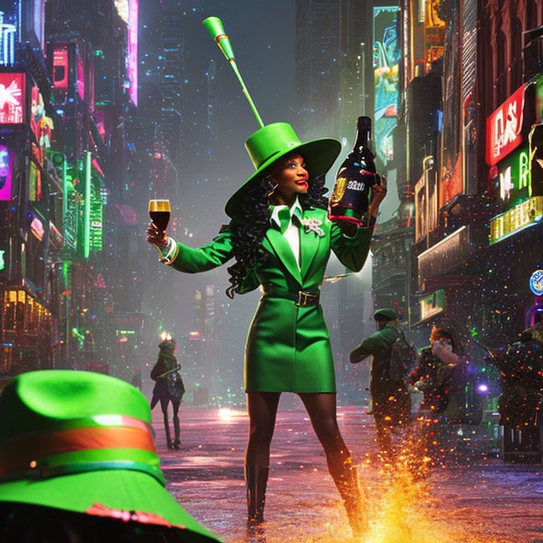 ballisticb's tweet photo. Happy St.Patricks day, Spice enjoying herself in the TPL @CyberBrokers_ made by AI in the #cyberbrokers discord with awesome #pixieboltai the holder community can use ππΌ https://t.co/Fimro8XhxD